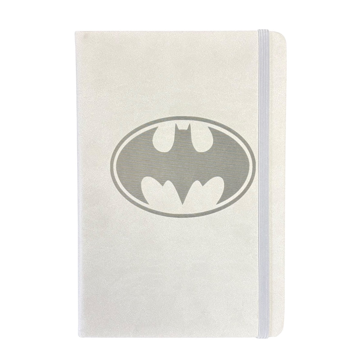 Libreta de tapa dura color blanco, hojas rayadas, BATMAN