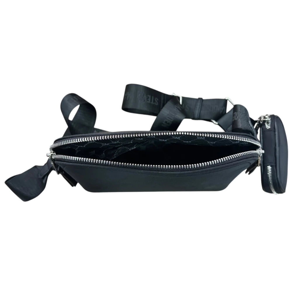 Bolsa Crossbody Steve Madden color negro de nylon