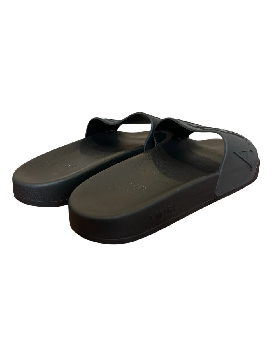 SANDALIAS AMIRI POOL SLIDE DEBOSSED BLACK