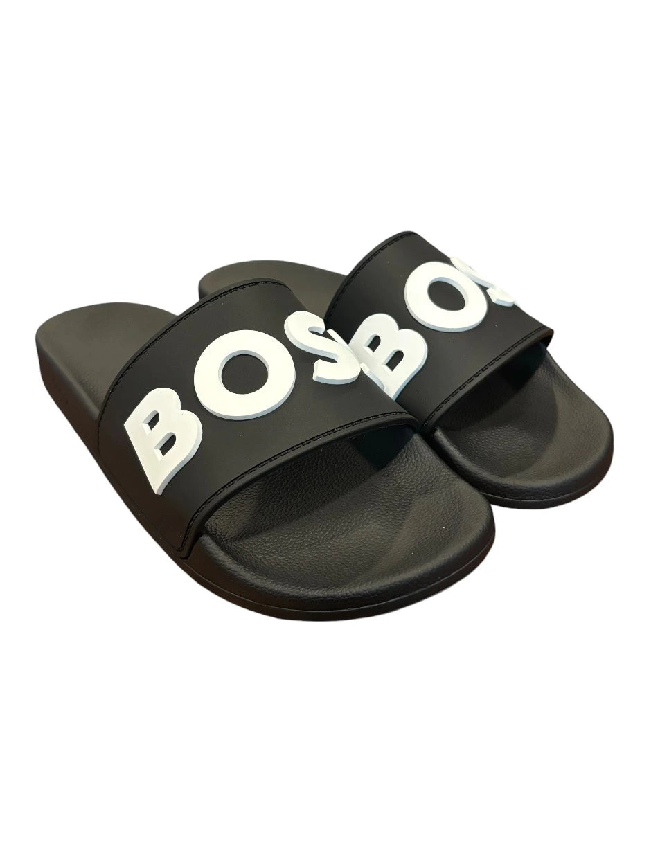 SANDALIAS BOSS POOL SLIDE BLACK