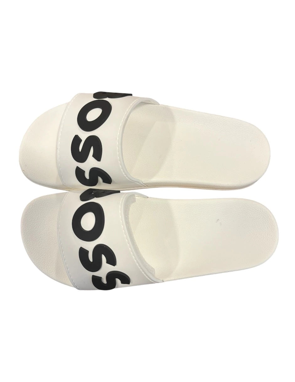SANDALIAS BOSS POOL SLIDE WHITE