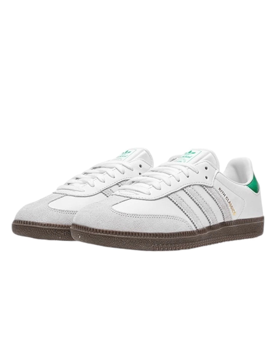 TENIS ADIDAS SAMBA OG KITH CLASSIC BLANCOS CON VERDE