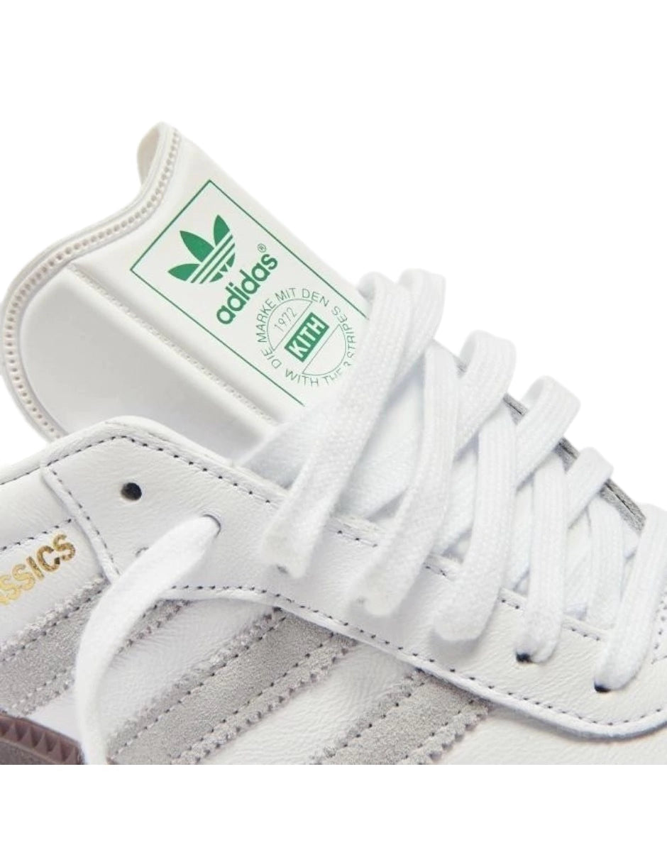 TENIS ADIDAS SAMBA OG KITH CLASSIC BLANCOS CON VERDE