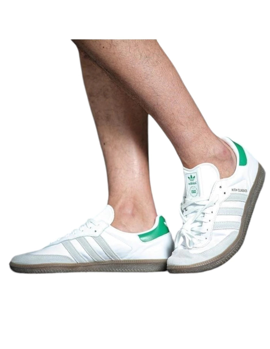 TENIS ADIDAS SAMBA OG KITH CLASSIC BLANCOS CON VERDE