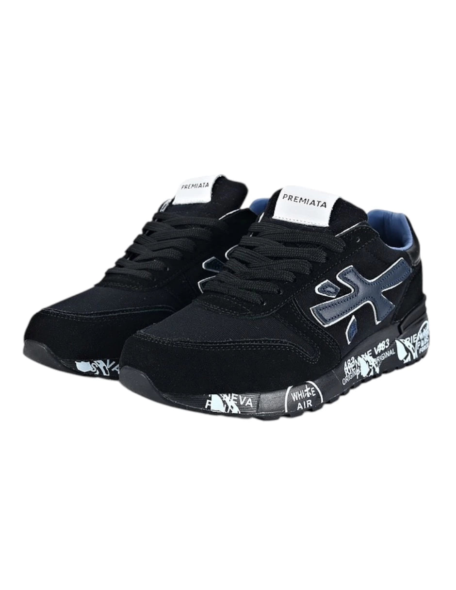 TENIS PREMIATA MICK CON CON CORDONES Y PARCHE DEL LOGO