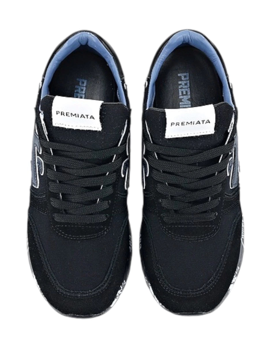 TENIS PREMIATA MICK CON CON CORDONES Y PARCHE DEL LOGO