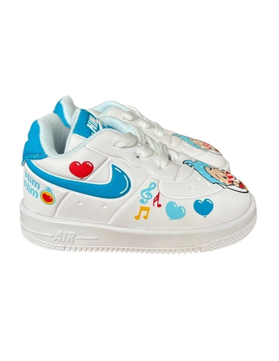 TENIS NIKE KIDS PAYASITO PLIM PLIM CON SUELA DE GOMA TURQUESA