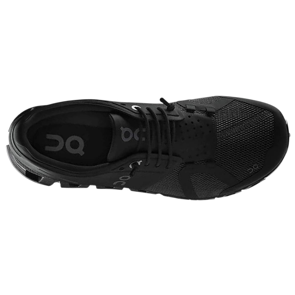 Tenis On Cloud 5 running all Black, suela de goma