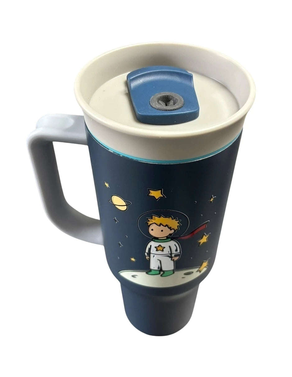 Termo de acero inoxidable de 1.2 litros (40 OZ) color azul marino, El principito