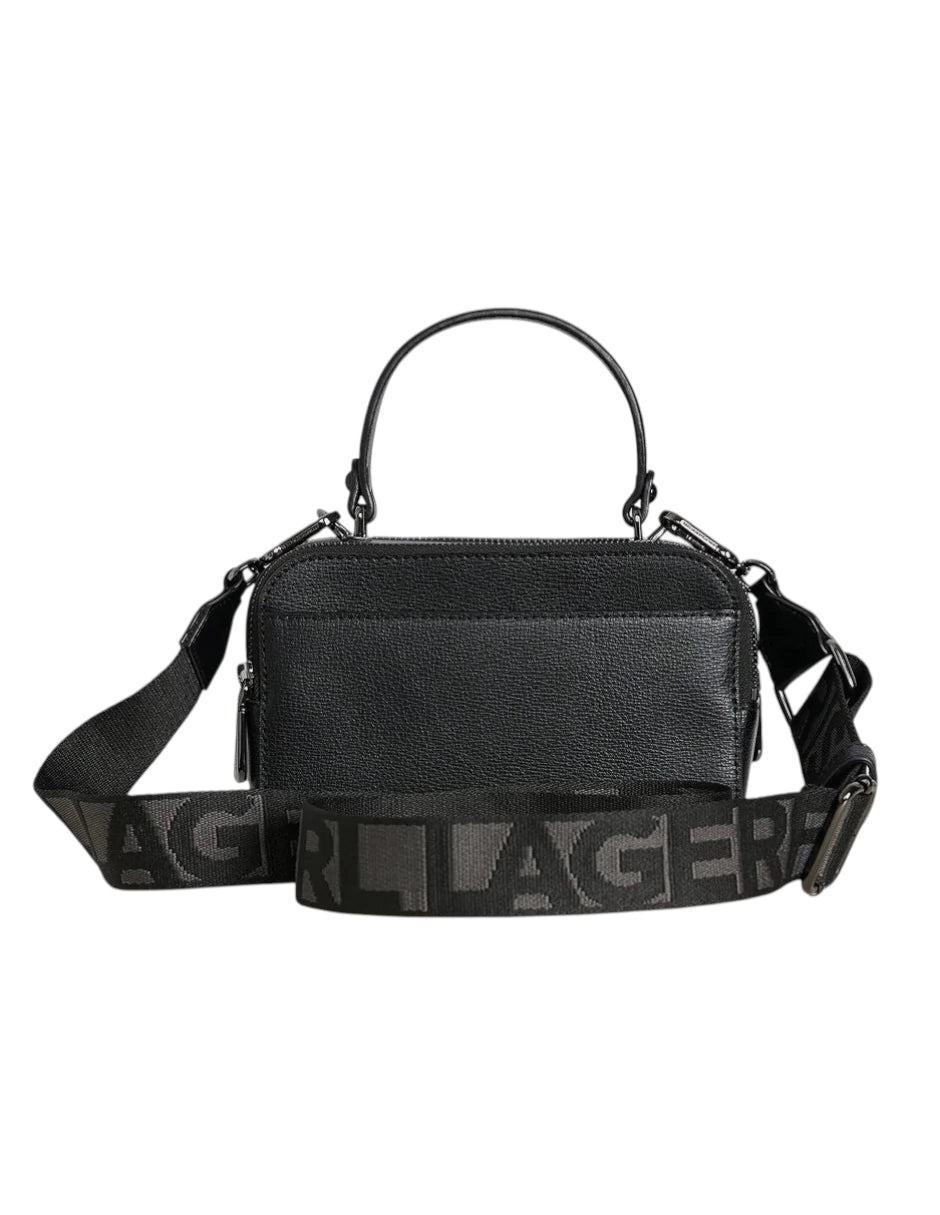 Bolsa Crossbody Karl Lagerfeld Paris Simone de piel color negro