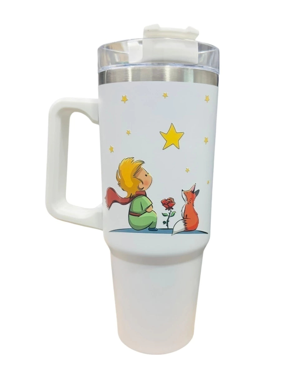 Termo de acero inoxidable, El principito, capacidad 30 Oz