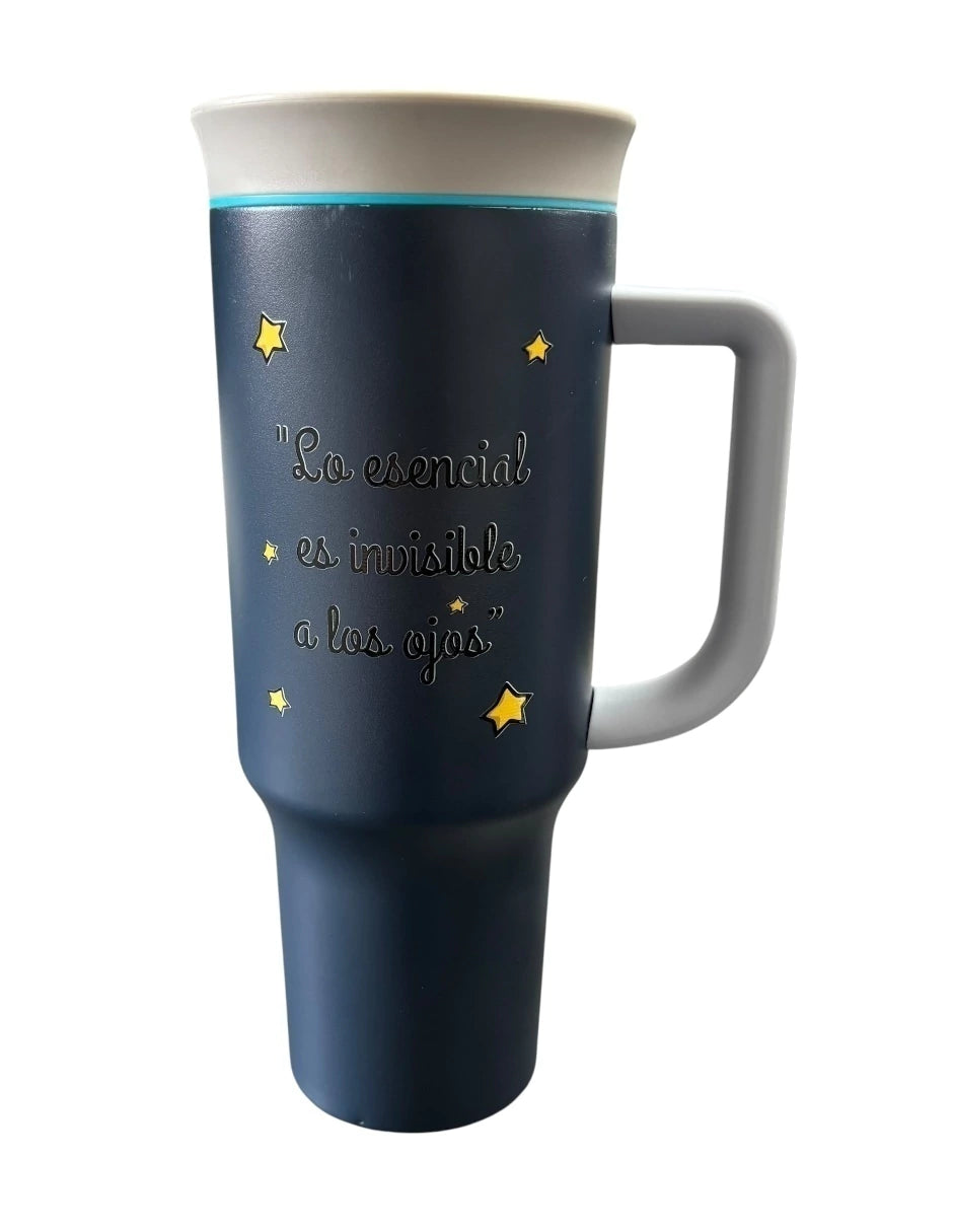 Termo de acero inoxidable de 1.2 litros (40 OZ) color azul marino, El principito
