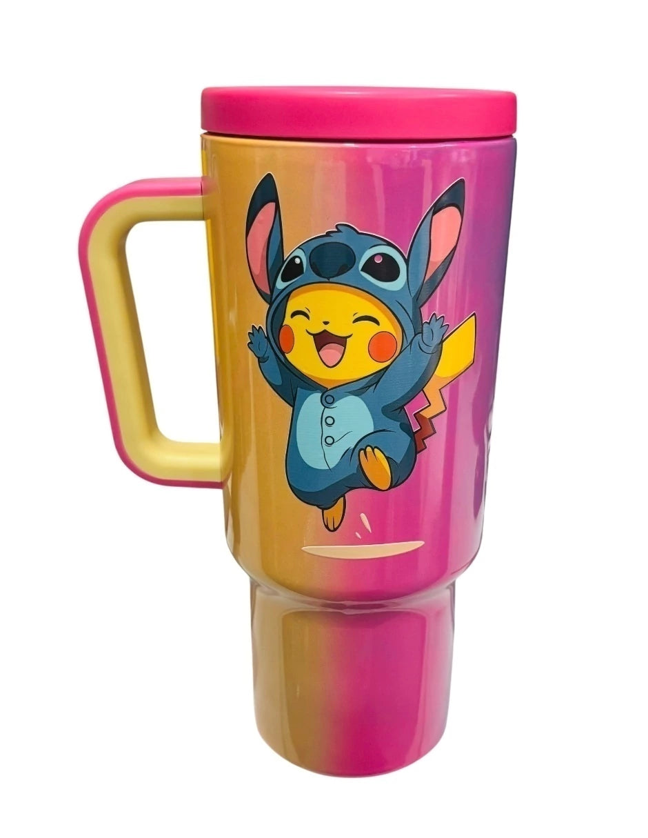 Termo de acero inoxidable multicolor de Pikachu