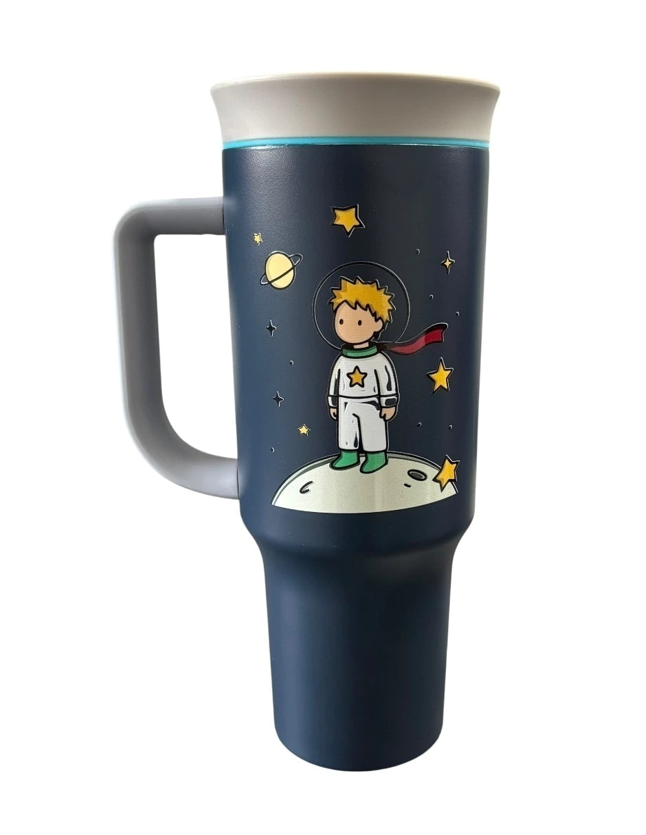 Termo de acero inoxidable de 1.2 litros (40 OZ) color azul marino, El principito