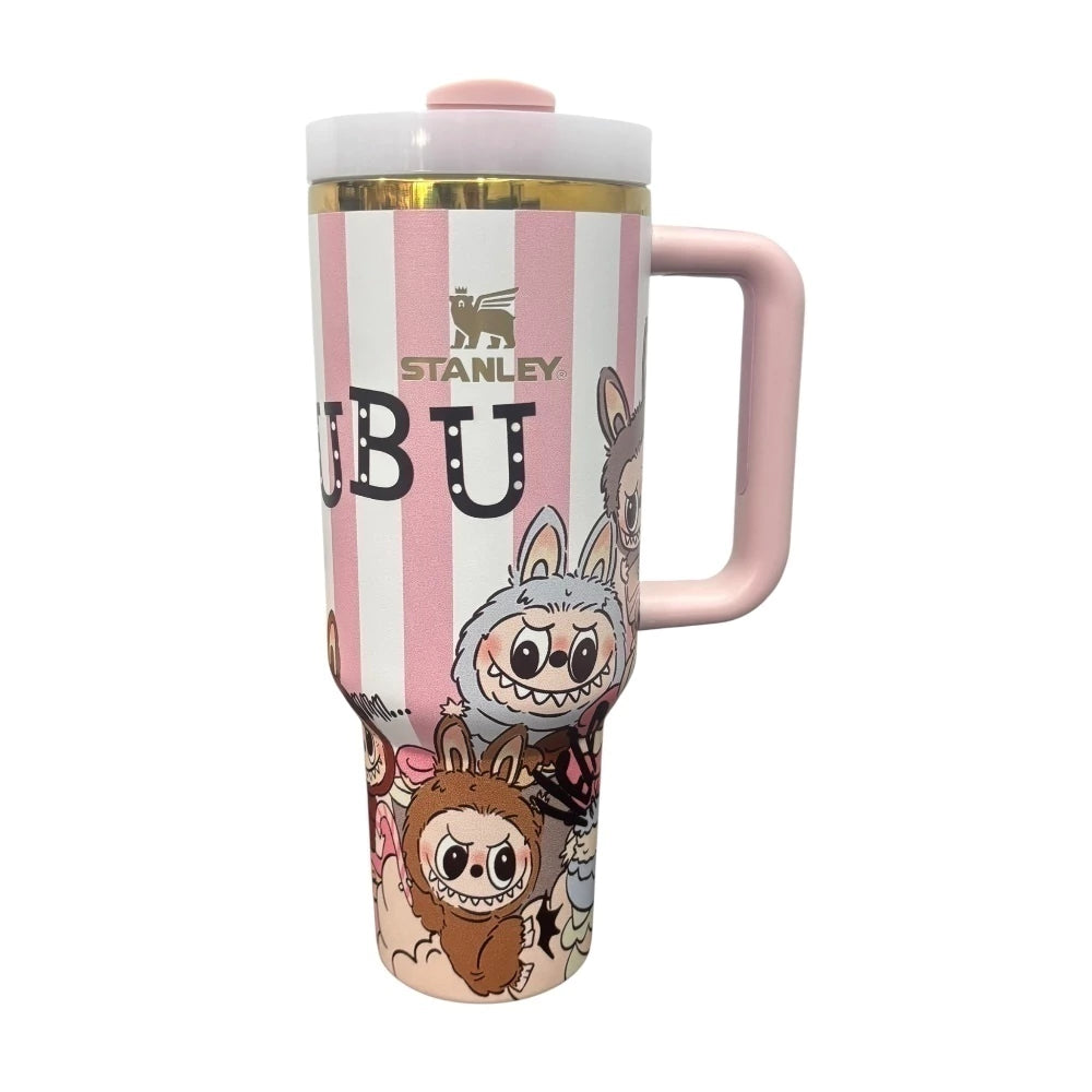 Termo de acero inoxidable Rosa Stanley Edición especial Labubu Quencher