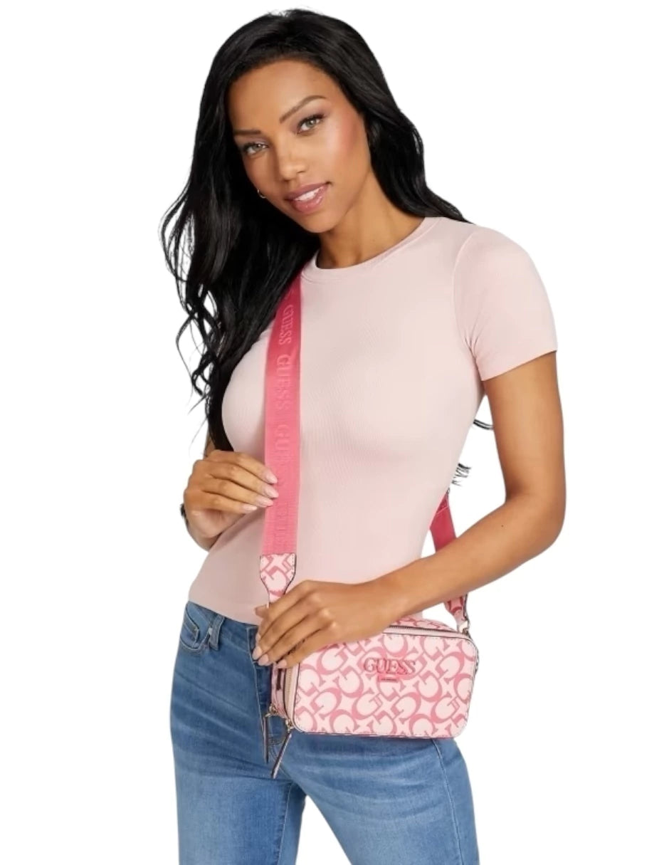 Bolsa Crossbody Mini color rosa Guess