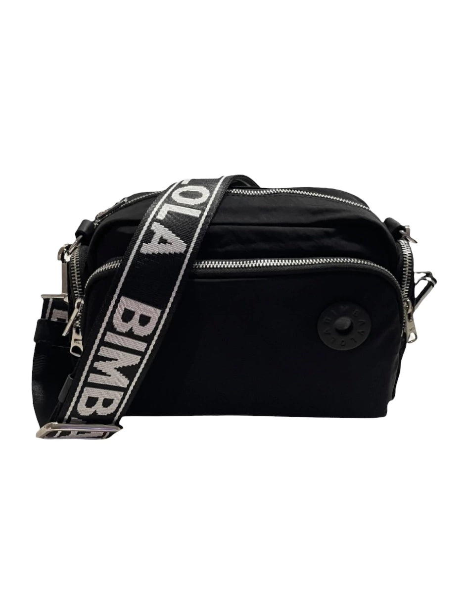 Bolsa Bandolera Bimba y Lola Mediana Color Negro logo circular