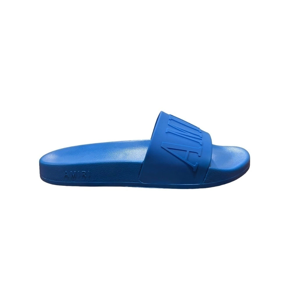 SANDALIAS AMIRI POOL SLIDE DEBOSSED BLUE