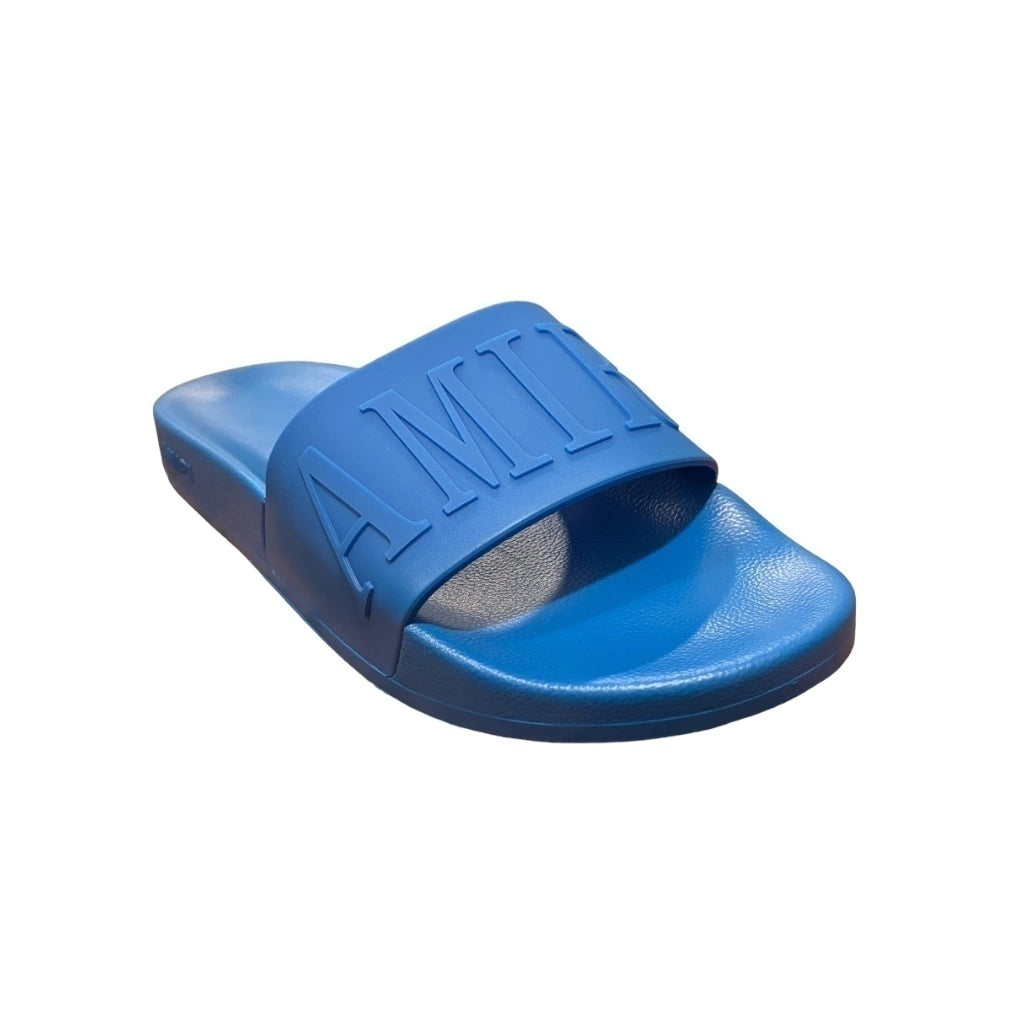 SANDALIAS AMIRI POOL SLIDE DEBOSSED BLUE