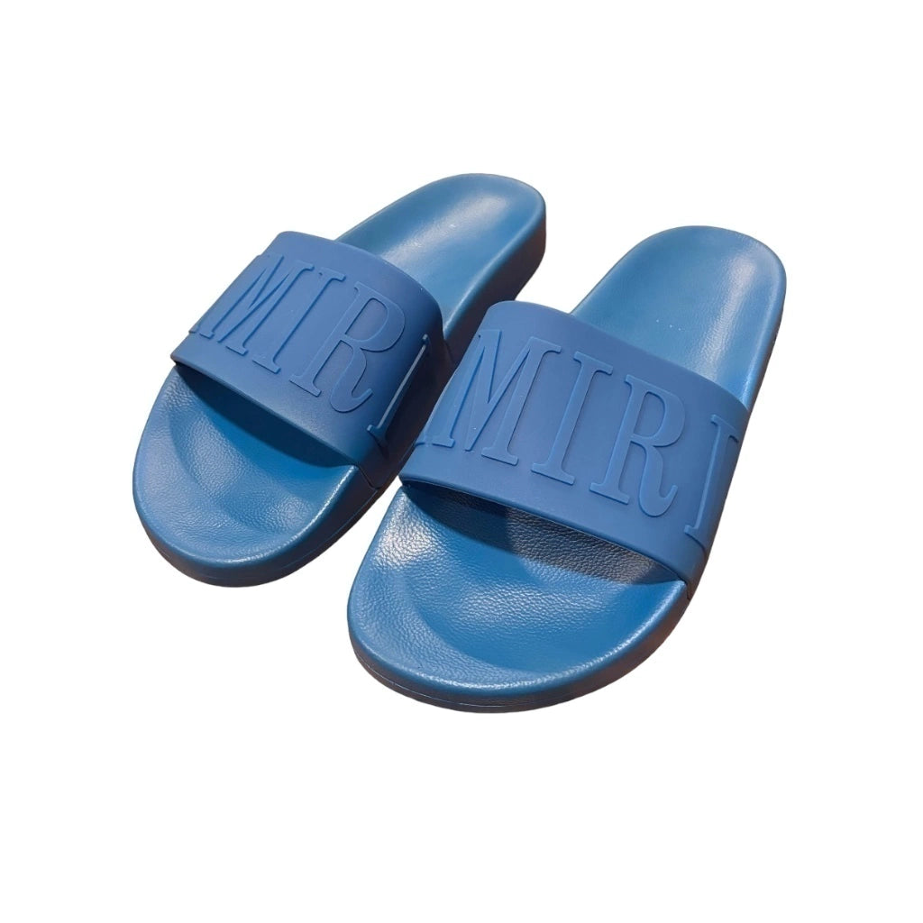 SANDALIAS AMIRI POOL SLIDE DEBOSSED BLUE