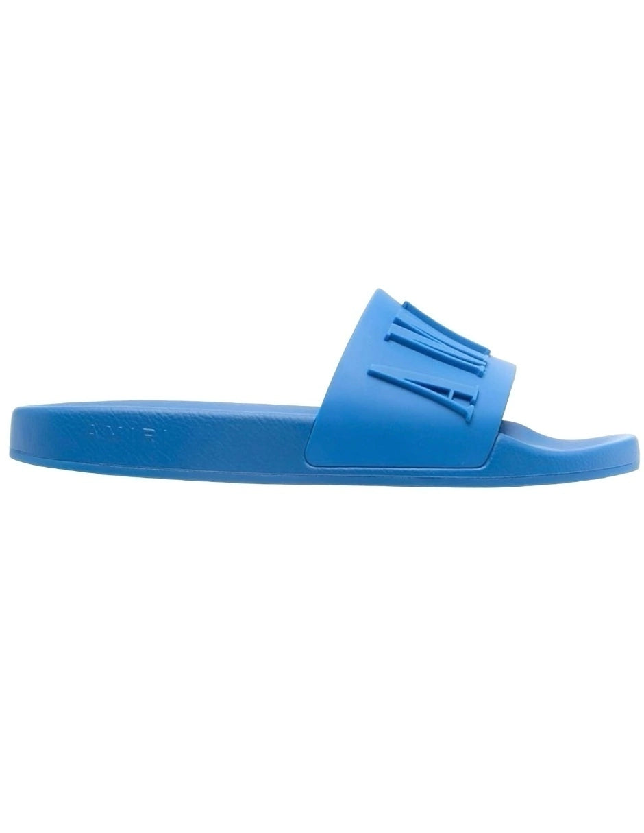 SANDALIAS AMIRI POOL SLIDE DEBOSSED BLUE