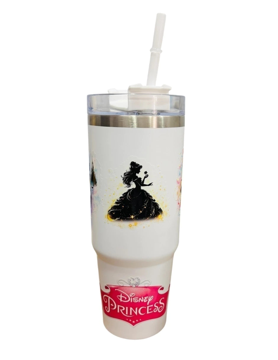 Termo de acero inoxidable Macarena Brand color blanco, Princesas de Disney