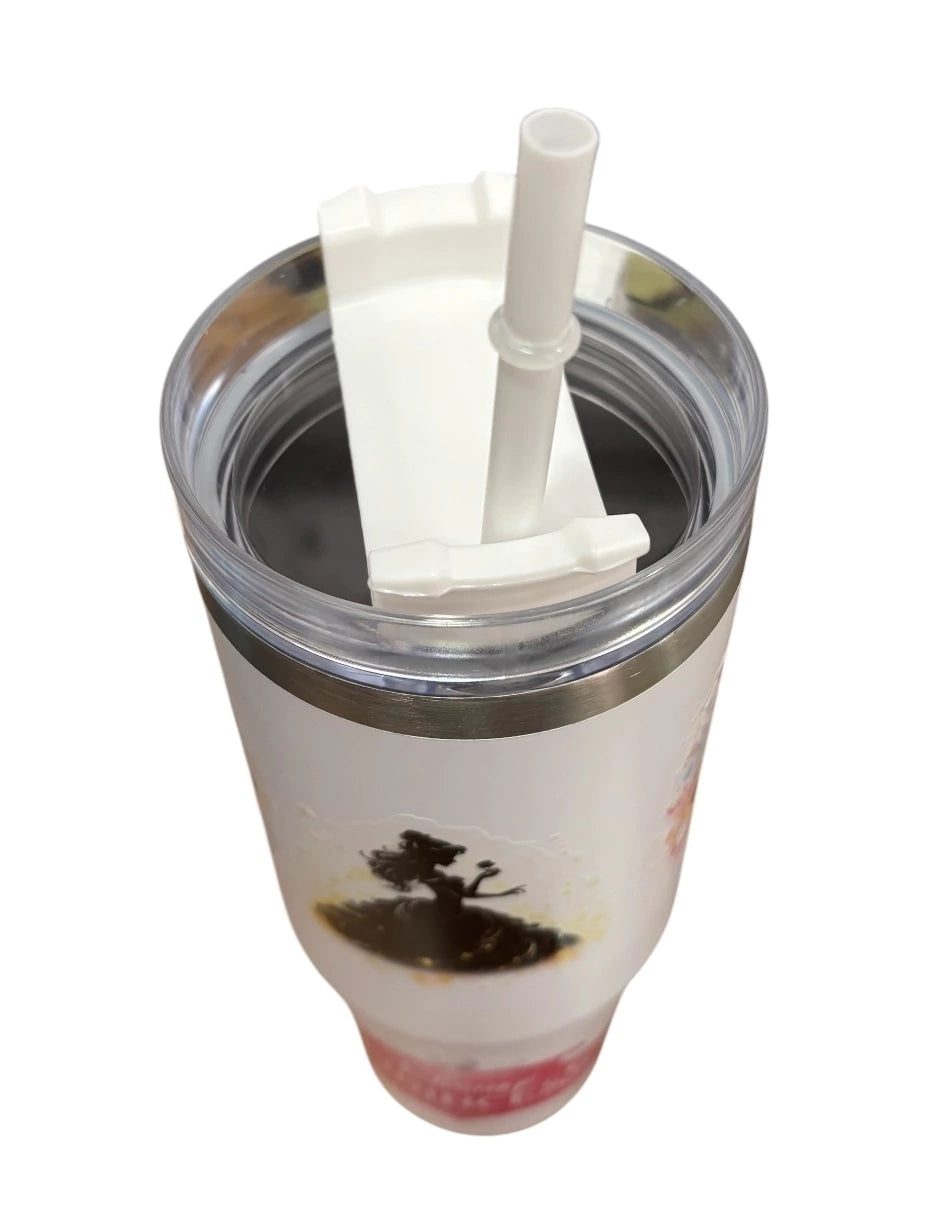 Termo de acero inoxidable Macarena Brand color blanco, Princesas de Disney