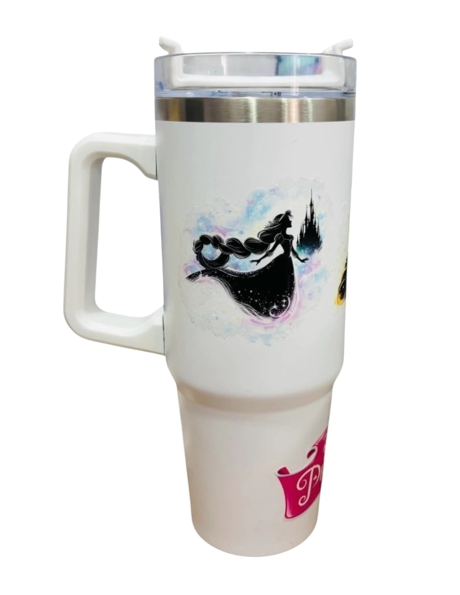Termo de acero inoxidable Macarena Brand color blanco, Princesas de Disney