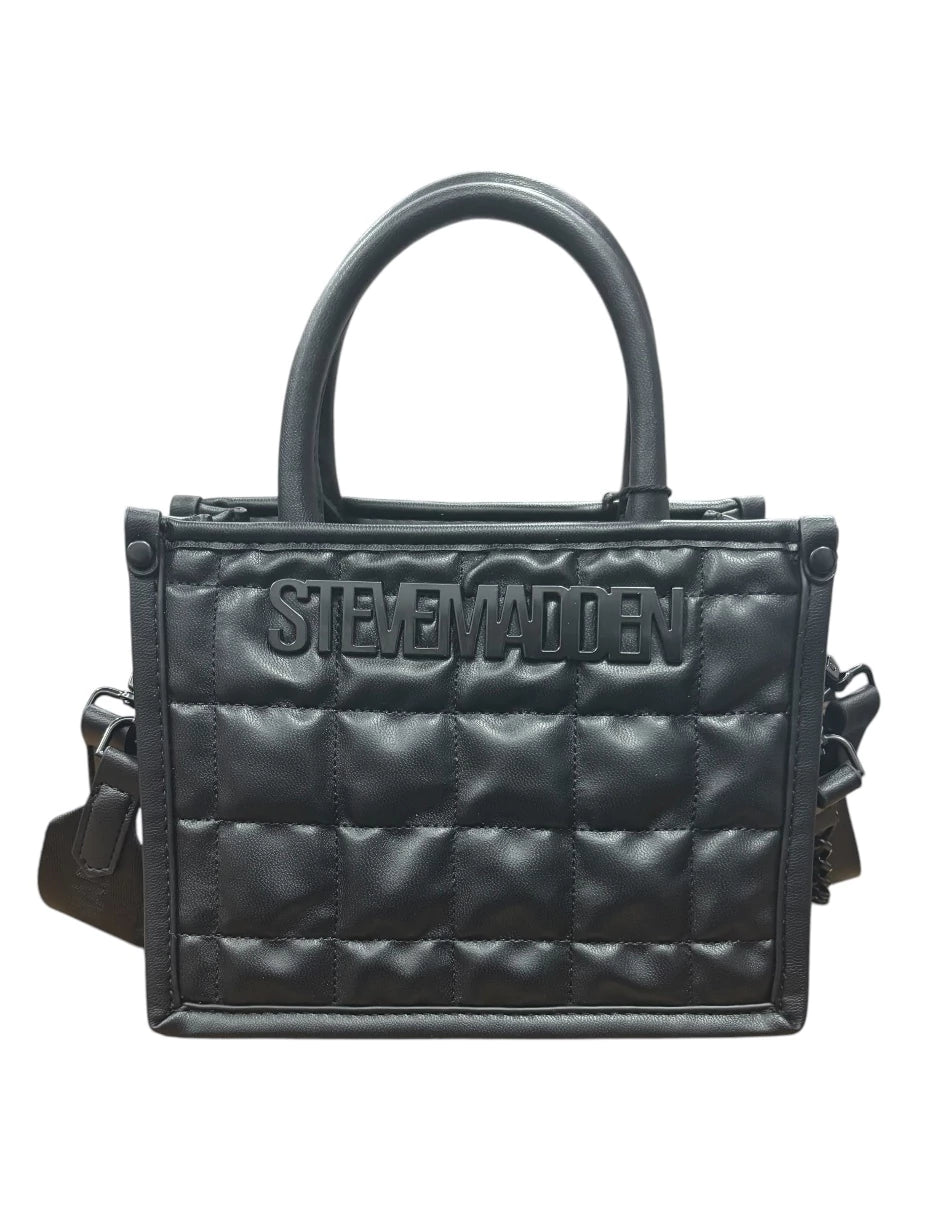 Bolsa Tote Mini Steve Maddeen de piel color negro