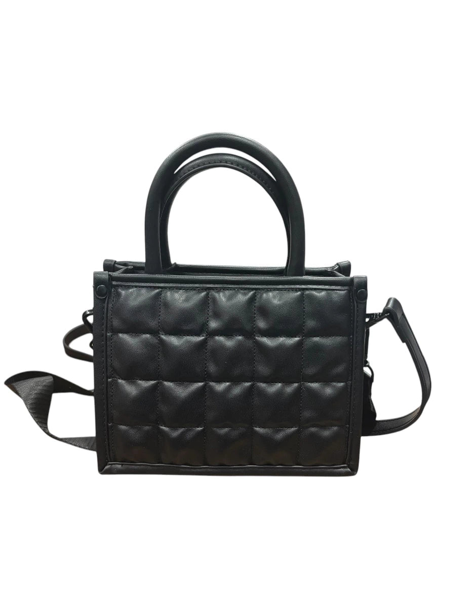 Bolsa Tote Mini Steve Maddeen de piel color negro