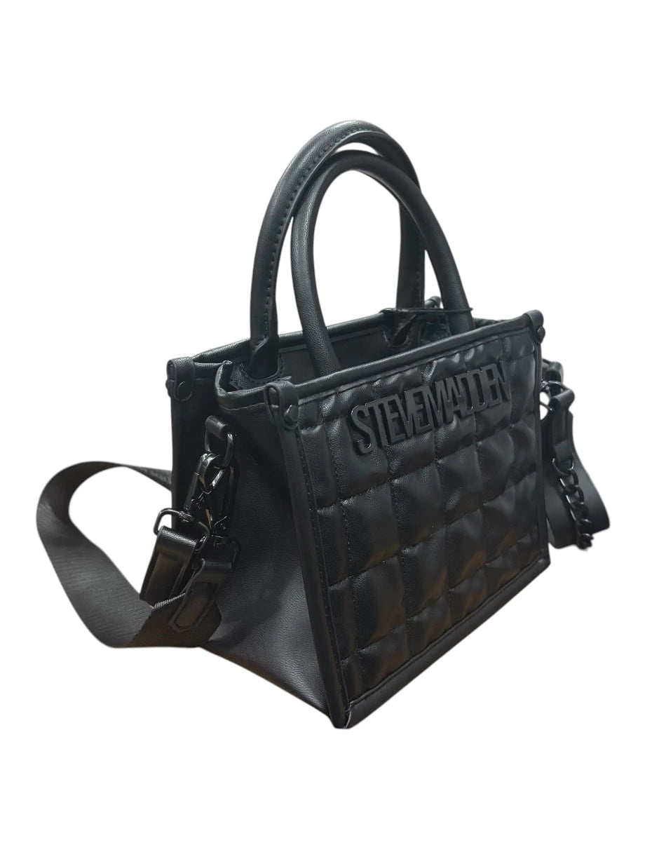 Bolsa Tote Mini Steve Maddeen de piel color negro