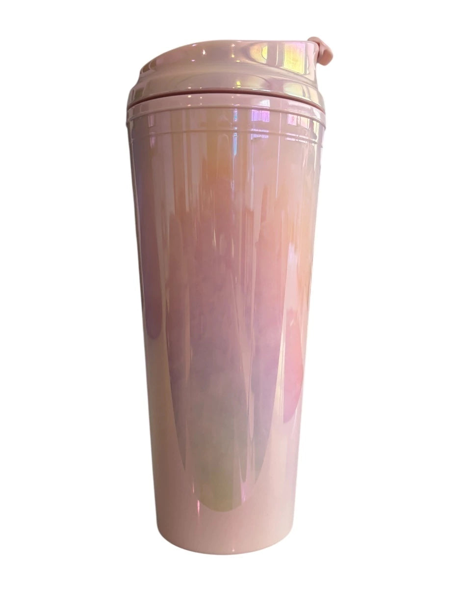 Termo de Acrílico con gliter color rosa, Labubu