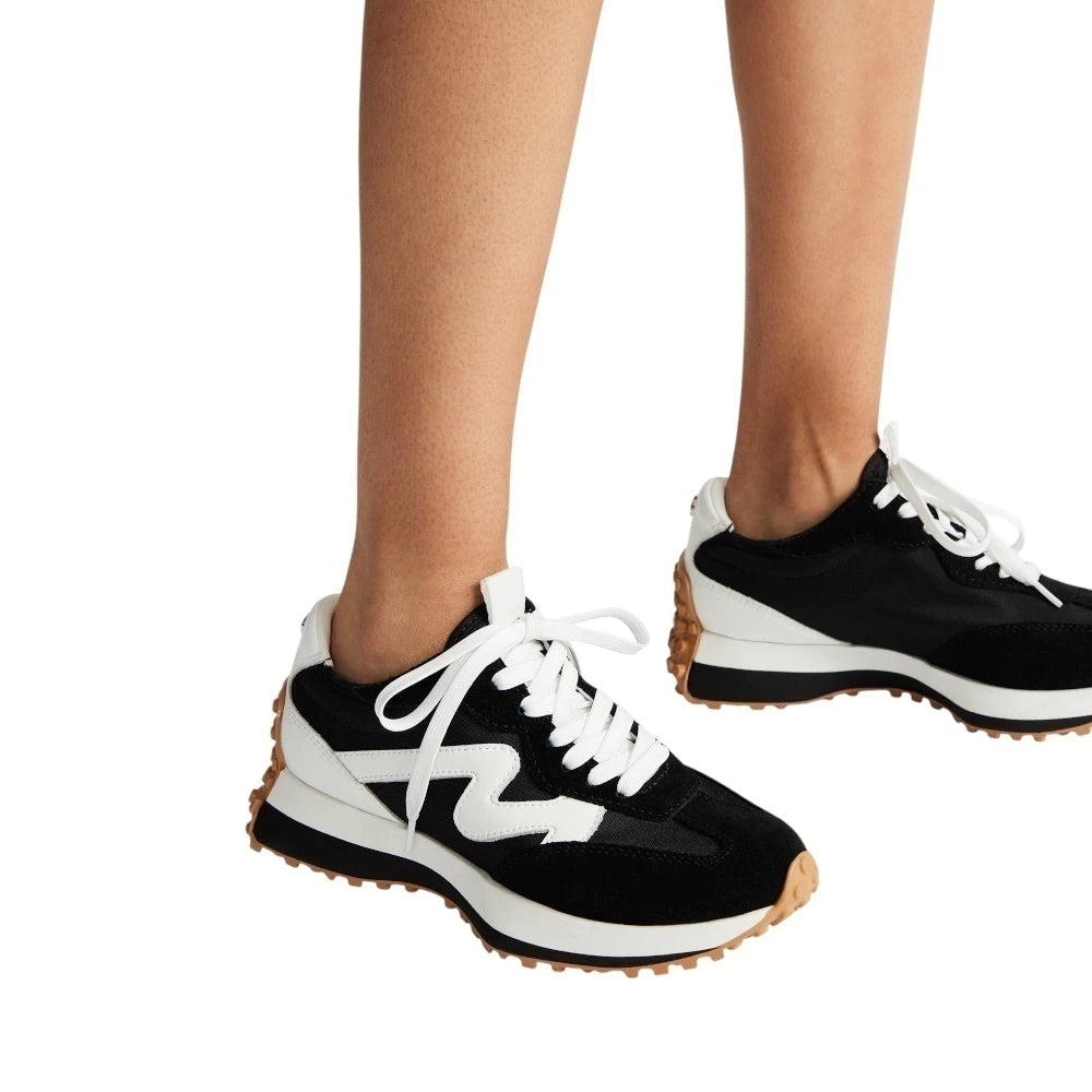 Tenis Steve Madden para mujer, Modelo campo color negro con blanco