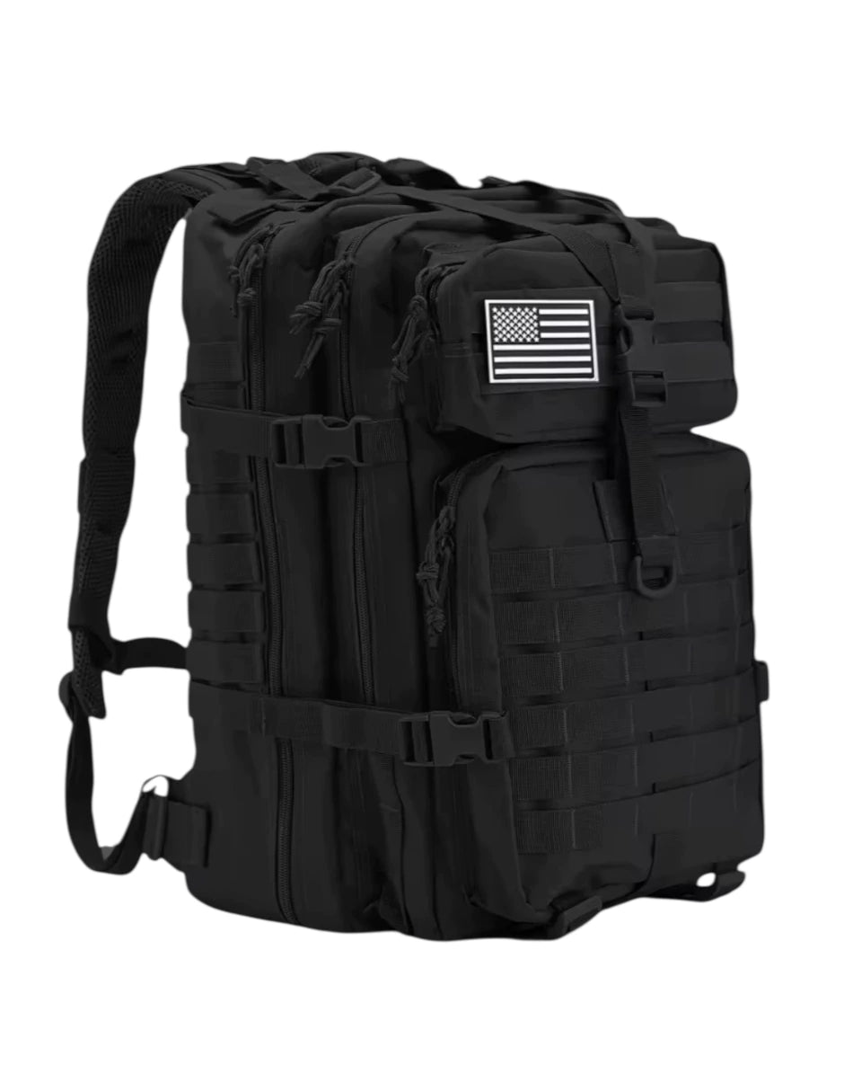 Mochila de gran capacidad XL color negra de nylon con poliester