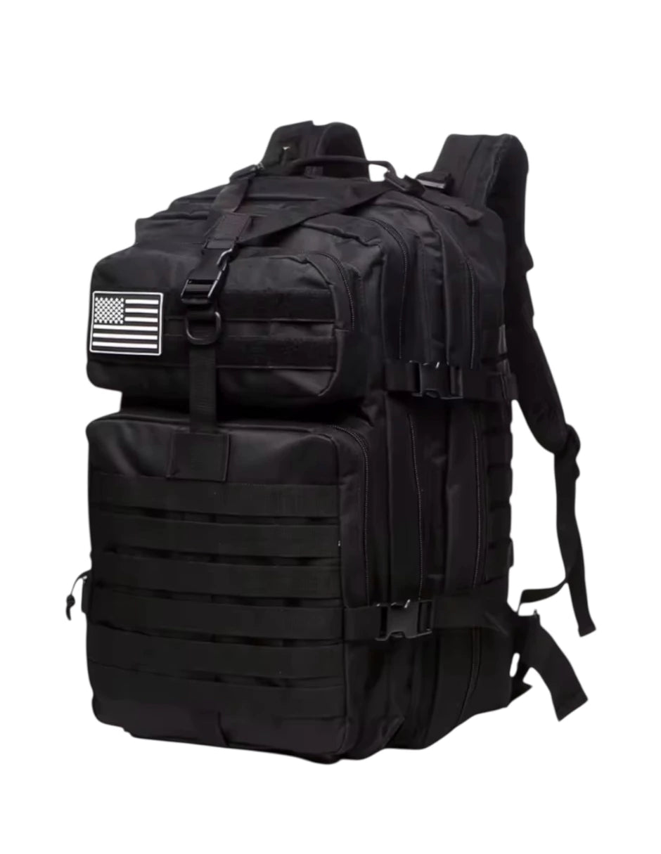 Mochila de gran capacidad XL color negra de nylon con poliester