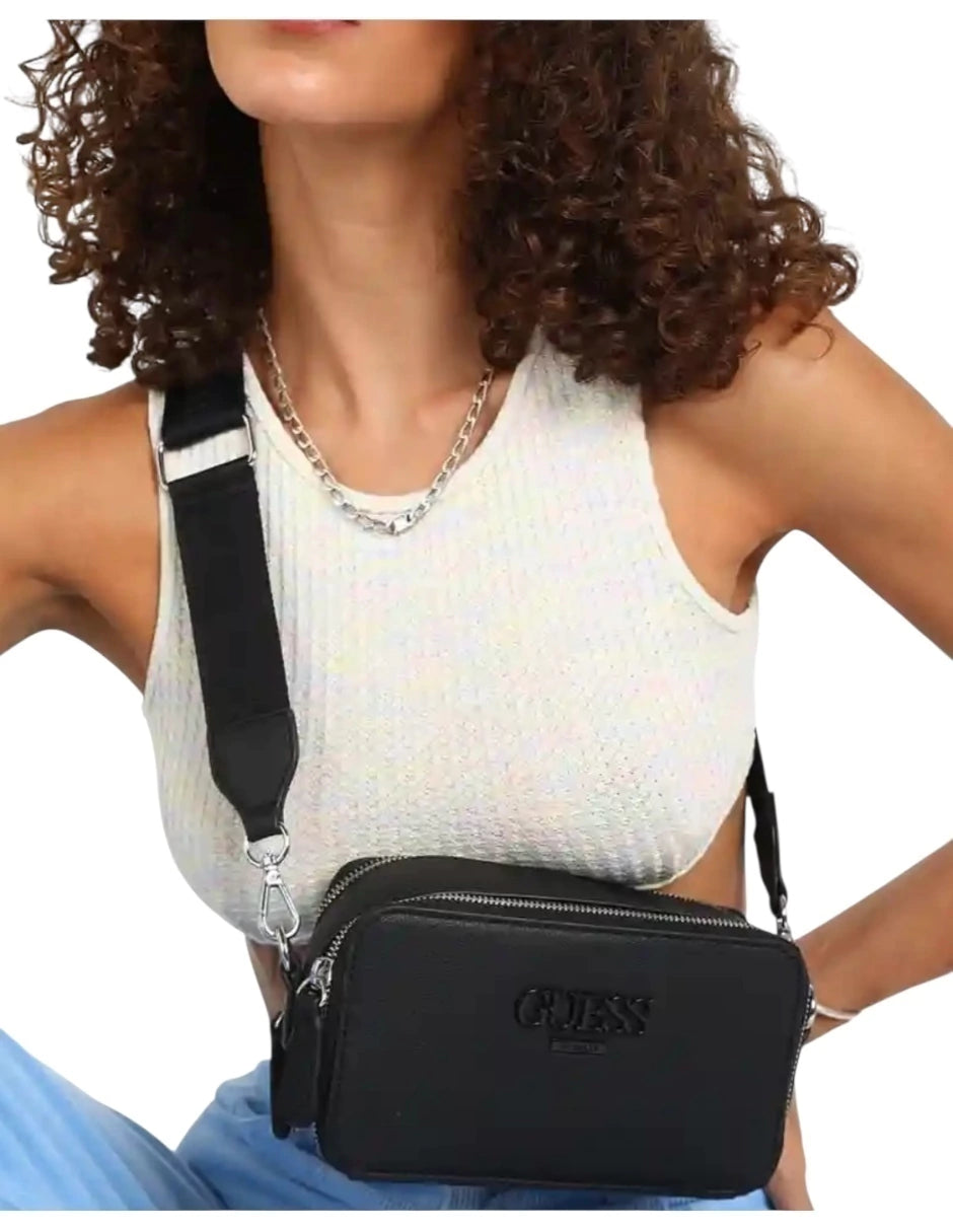 Bolsa Crossbody Mini color negra Guess