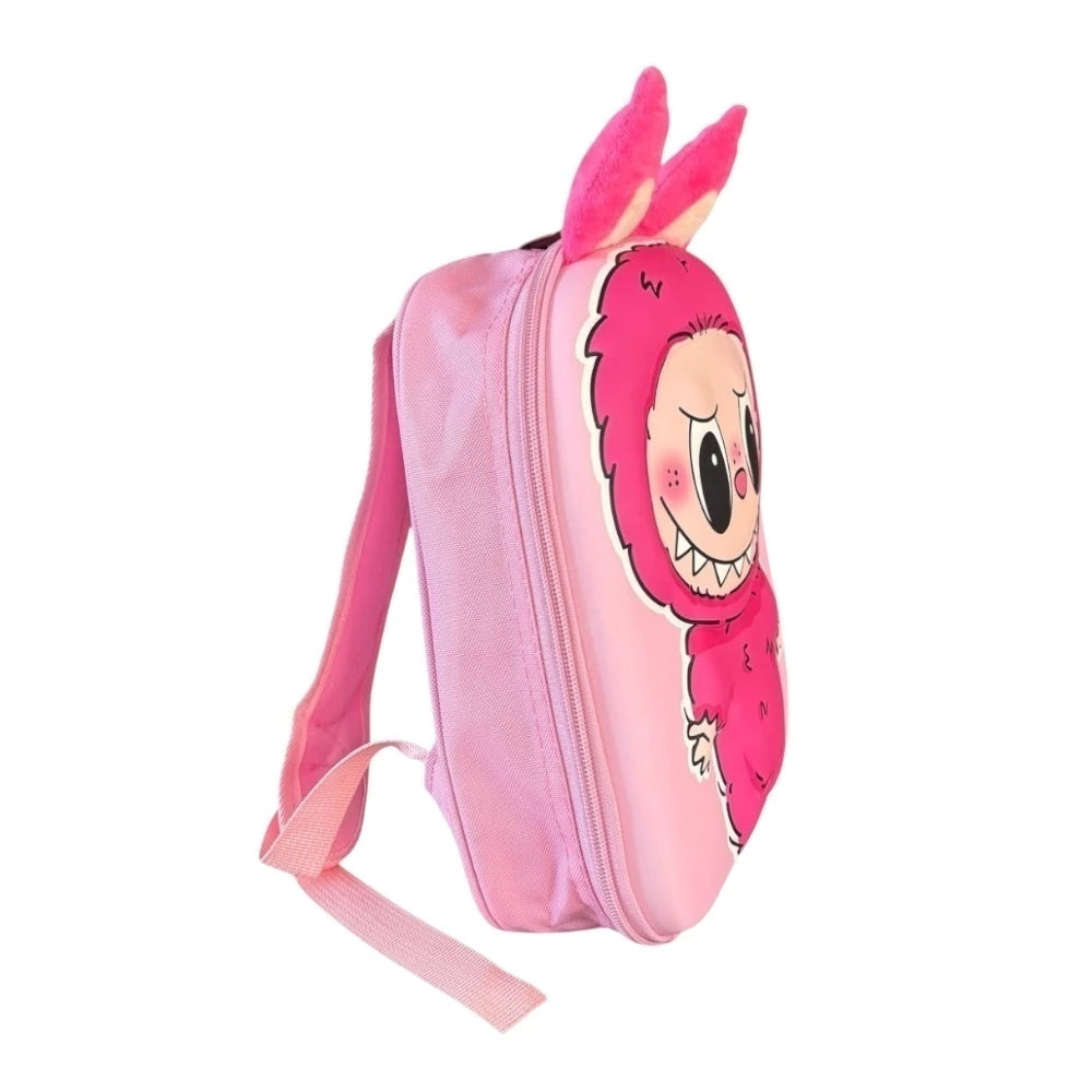 Mochila escolar color rosa de Labubu