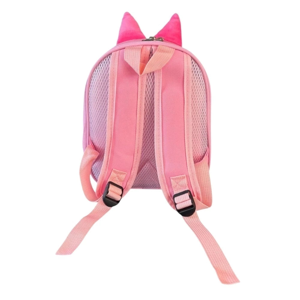Mochila escolar color rosa de Labubu