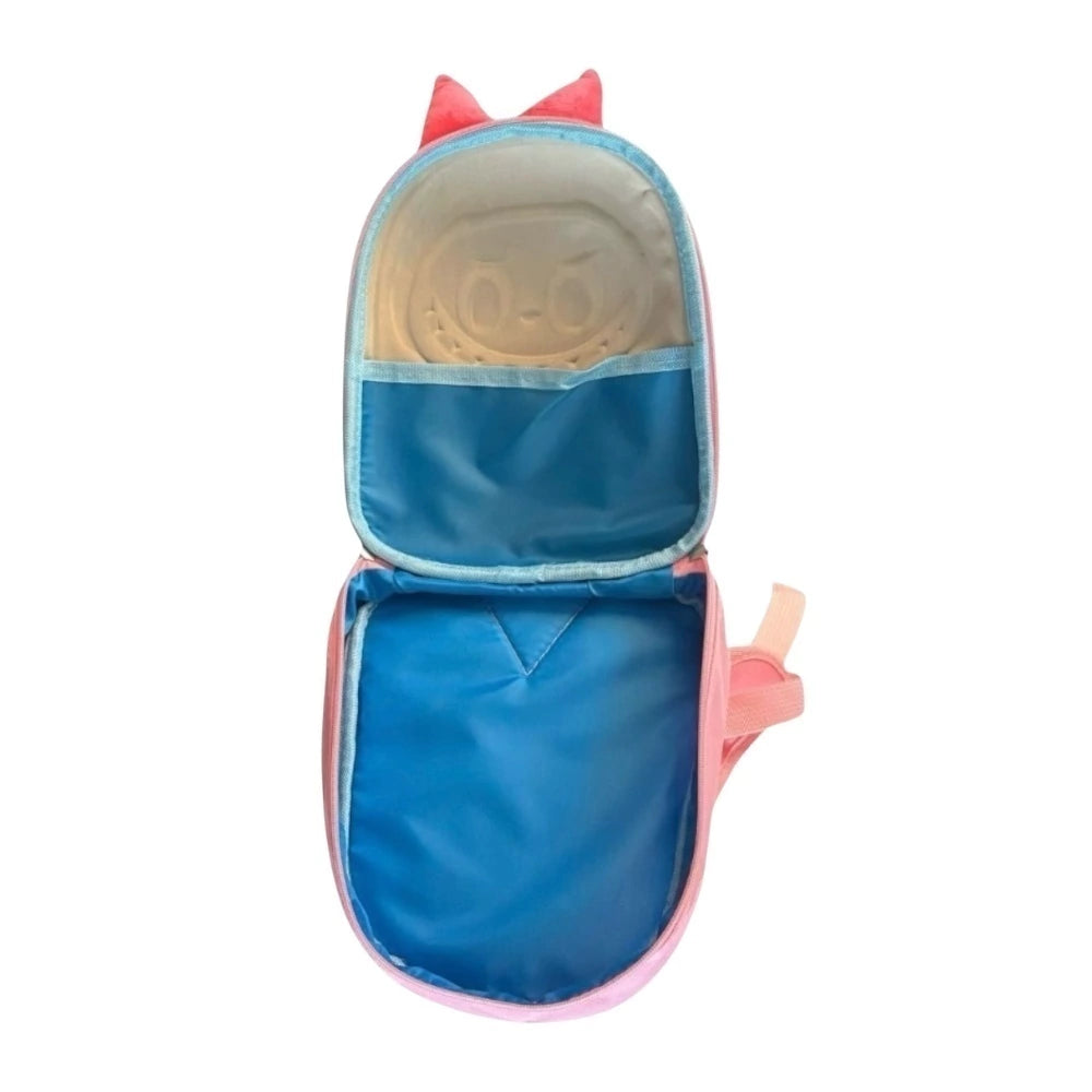 Mochila escolar color rosa de Labubu