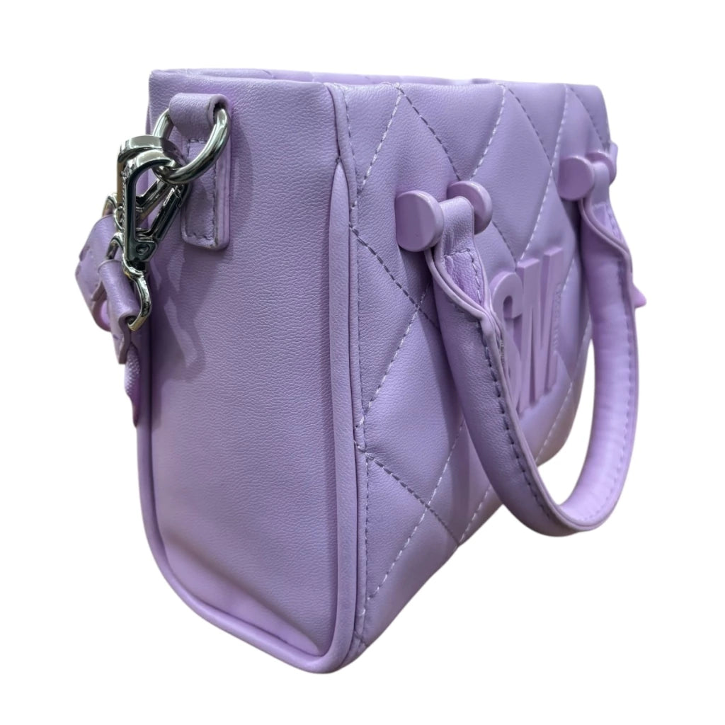Mini Tote Steve Madden color lila con doble asa para mano