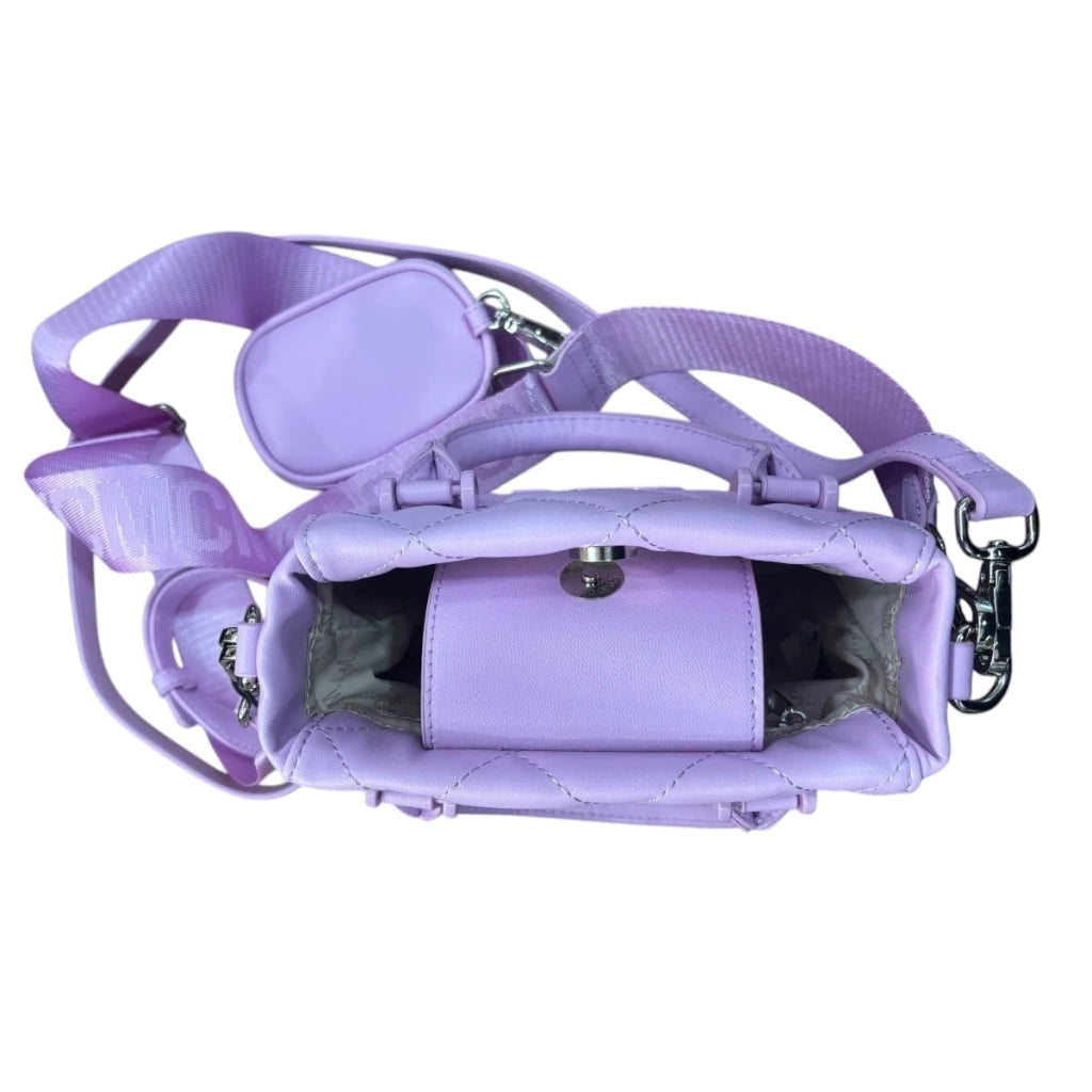 Mini Tote Steve Madden color lila con doble asa para mano
