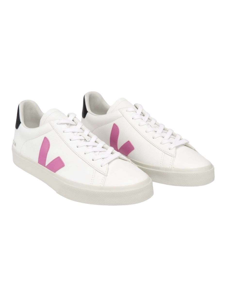 Tenis Veja Color Blanco Logo Fucsia