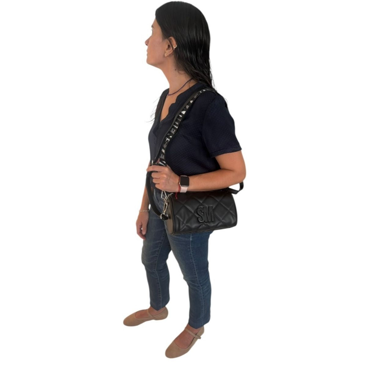 Bolsa Crossbody Steve Madden BGerri Color Negro con Monedero