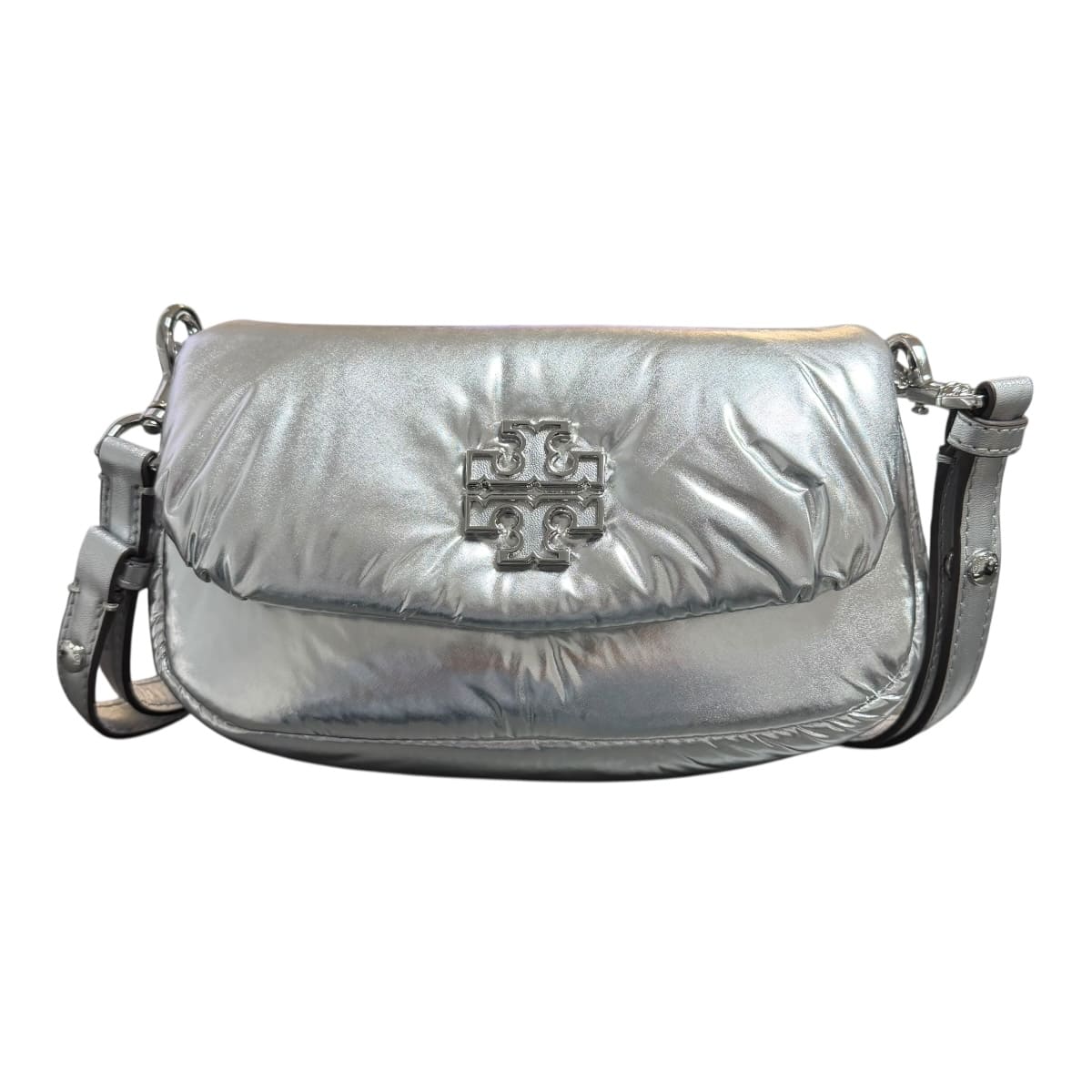 Bolsa Crossbody Tory Burch Britten Plateado