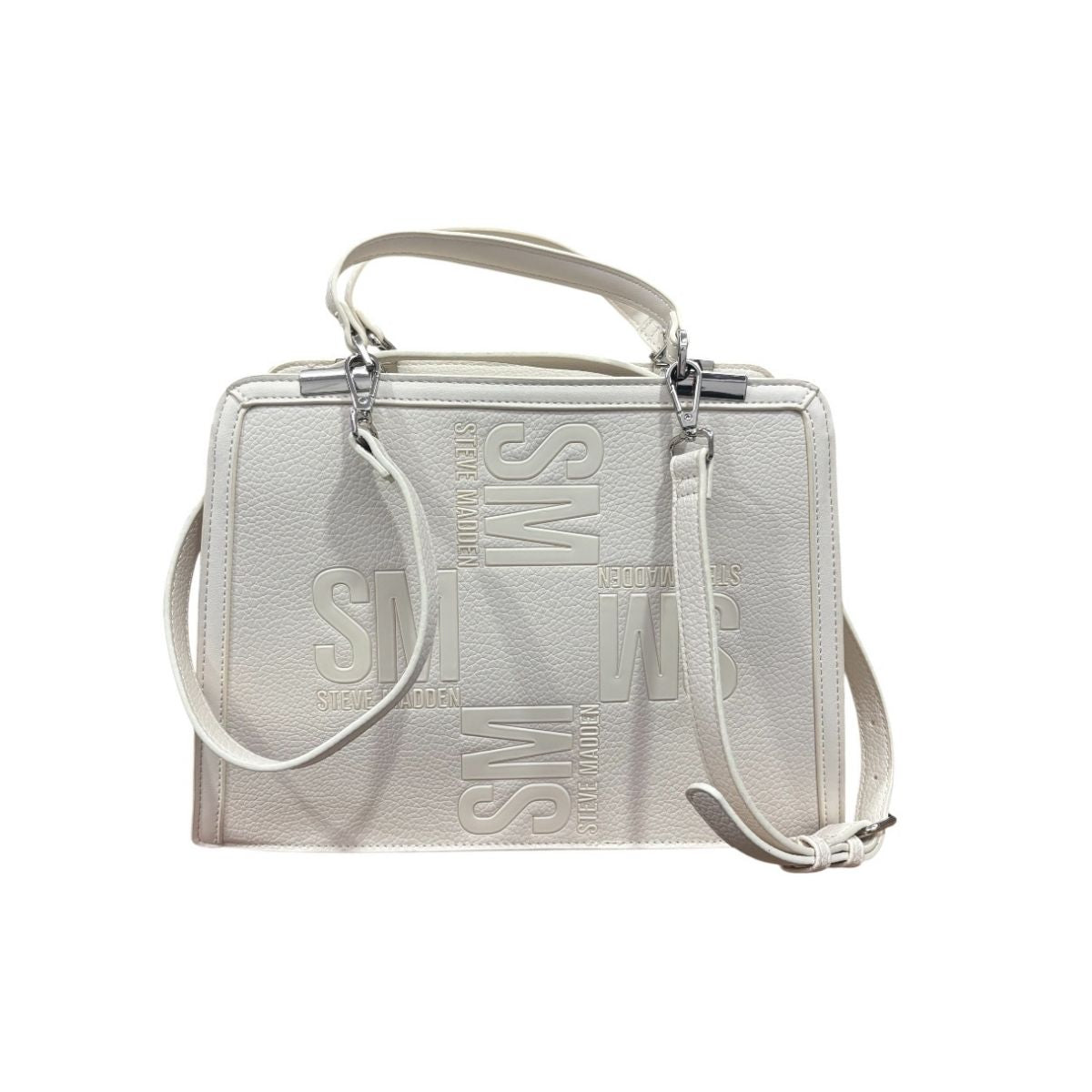 Bolsa Shoulder BMATEO Steve Madden Color Vainilla con Doble Asa y Monedero