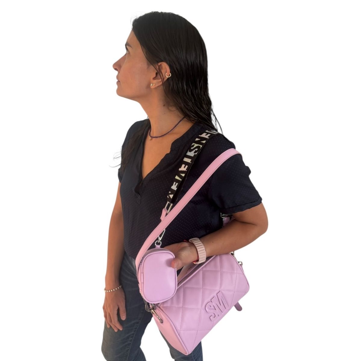 Bolsa Crossbody Steve Madden Color Lila Bgerri con Monedero