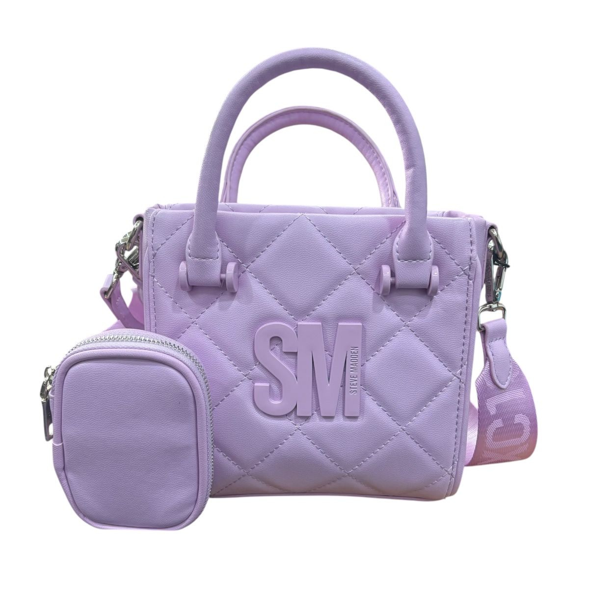 Mini Tote Steve Madden Color Lila con Monedero