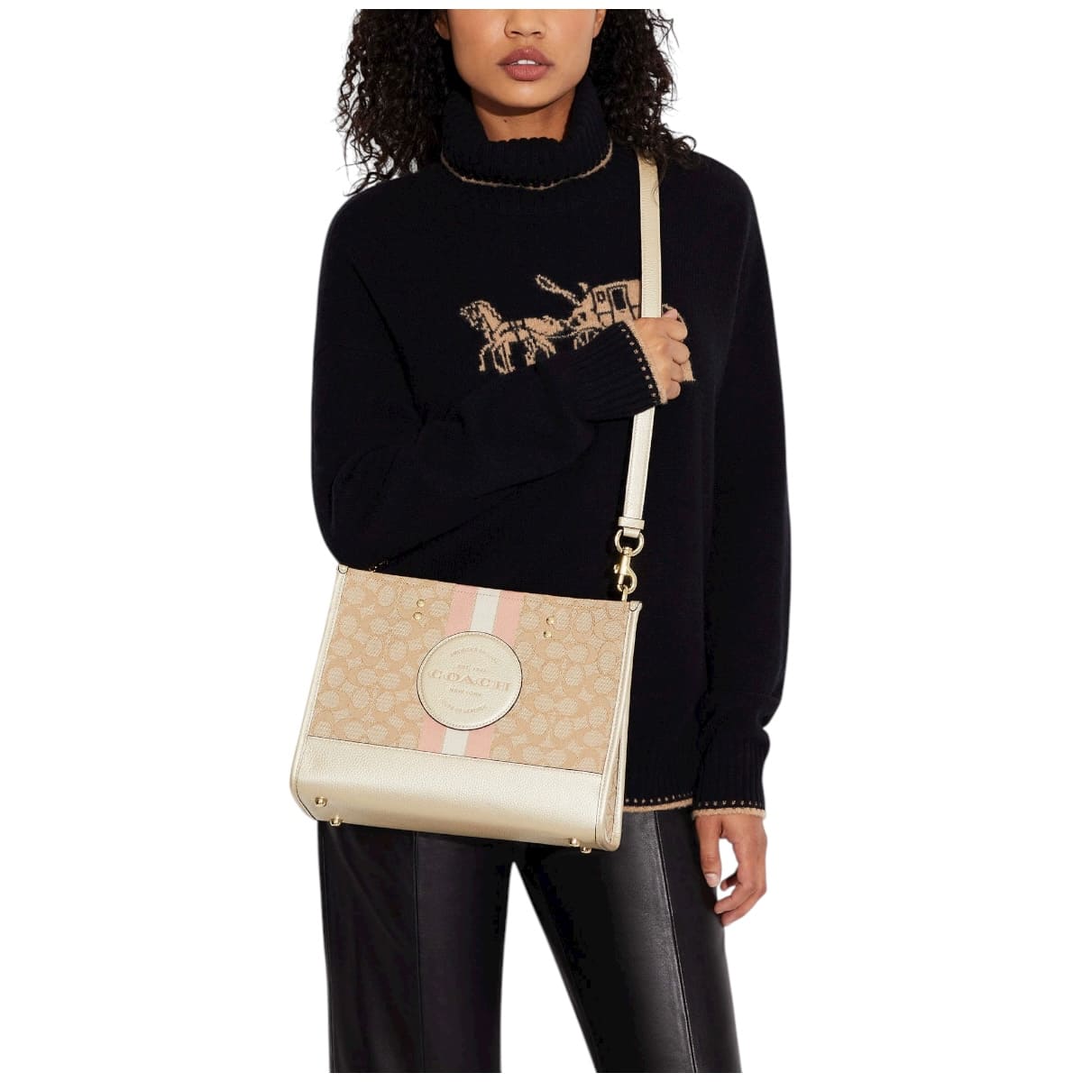 Bolsa Coach Dempsey Color Beige