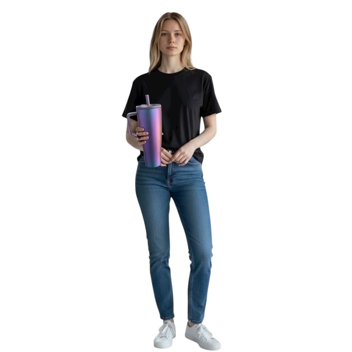 Termo De Acero Inoxidable Morado Tornasol Macarena Brand 40 Onzas