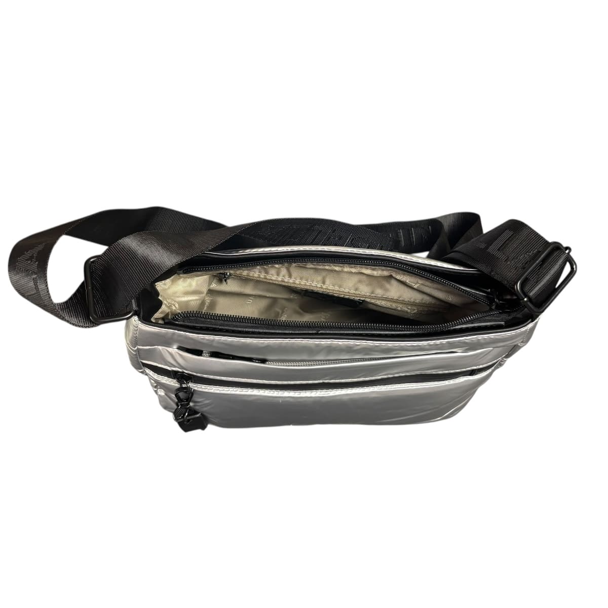 Bolsa Tote Cross Luxo Brand Unibella Color Plata